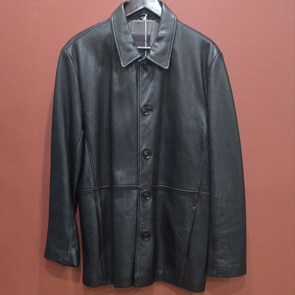 Vintage leather coat by Rogue Leather